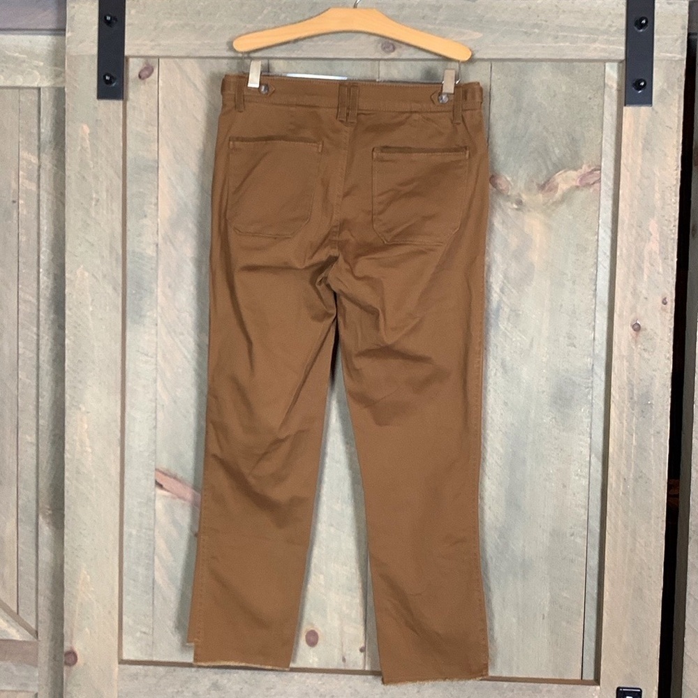 Democracy burnt orange color jeans with raw hem Size 4 - Picture 5 of 14